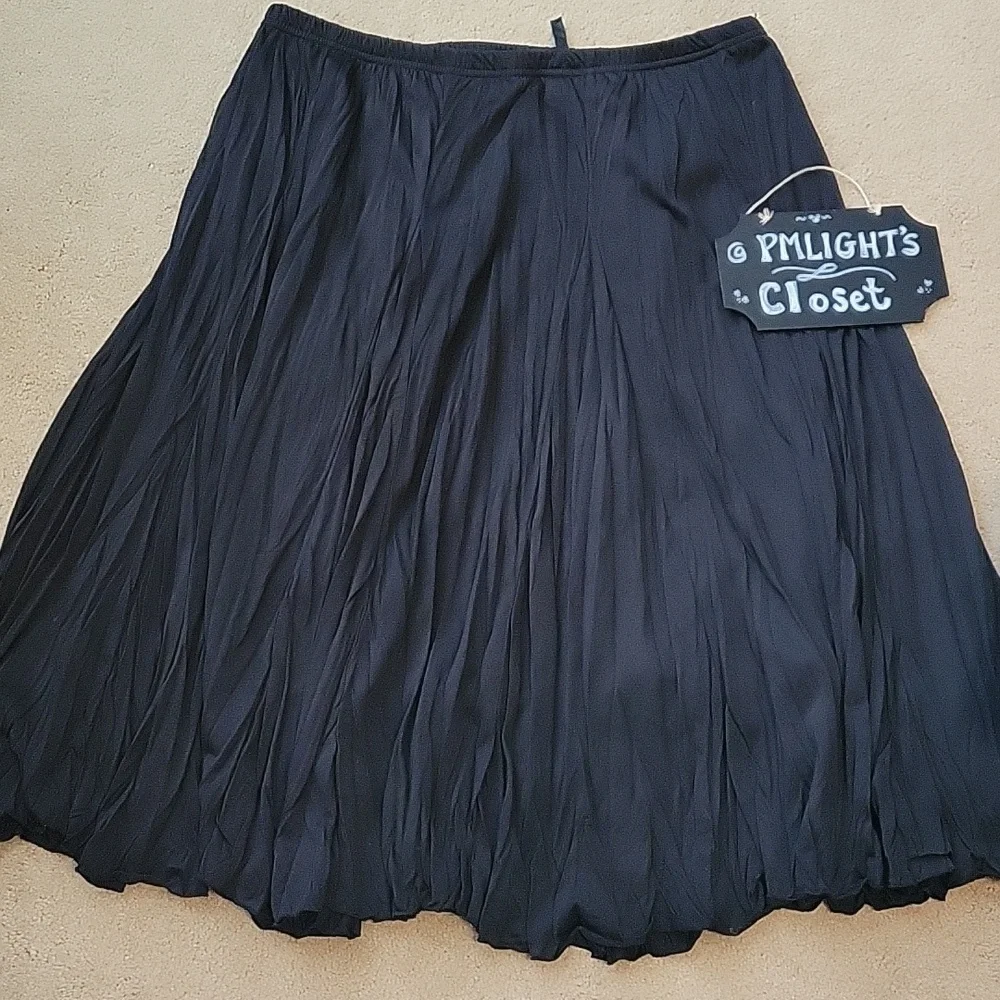 New Directions Skirt Black Large Full Boho - Picture 1 of 4